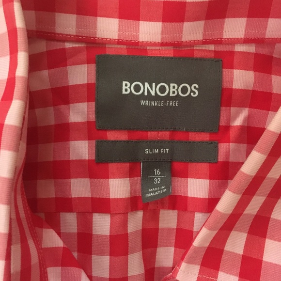 Bonobos Pink Checkered Longsleeve Buttonup - Picture 4 of 4